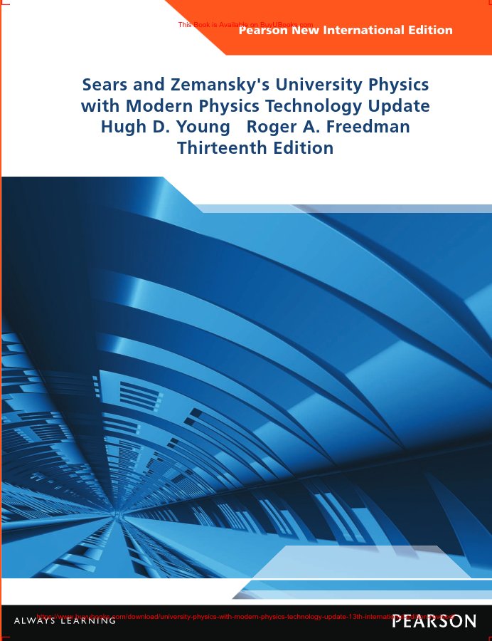 Sears and Zemansky's University Physics with Modern Physics Technology Update, Thirteenth Edition by Hugh D. Young Roger A. Freedman — book cover